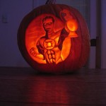 Halloween pumpkin carving Green Lantern