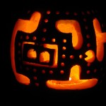 Halloween pumpkin carving Pacman
